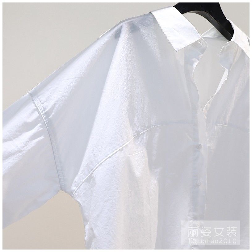 春夏秋新款新款韩版长袖小清新设计感拼接包边宽松文艺范衬衫女详情10