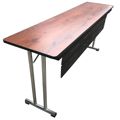 酒店会议桌 可折叠长条桌 201不锈钢折叠IBM桌带挡板会议桌