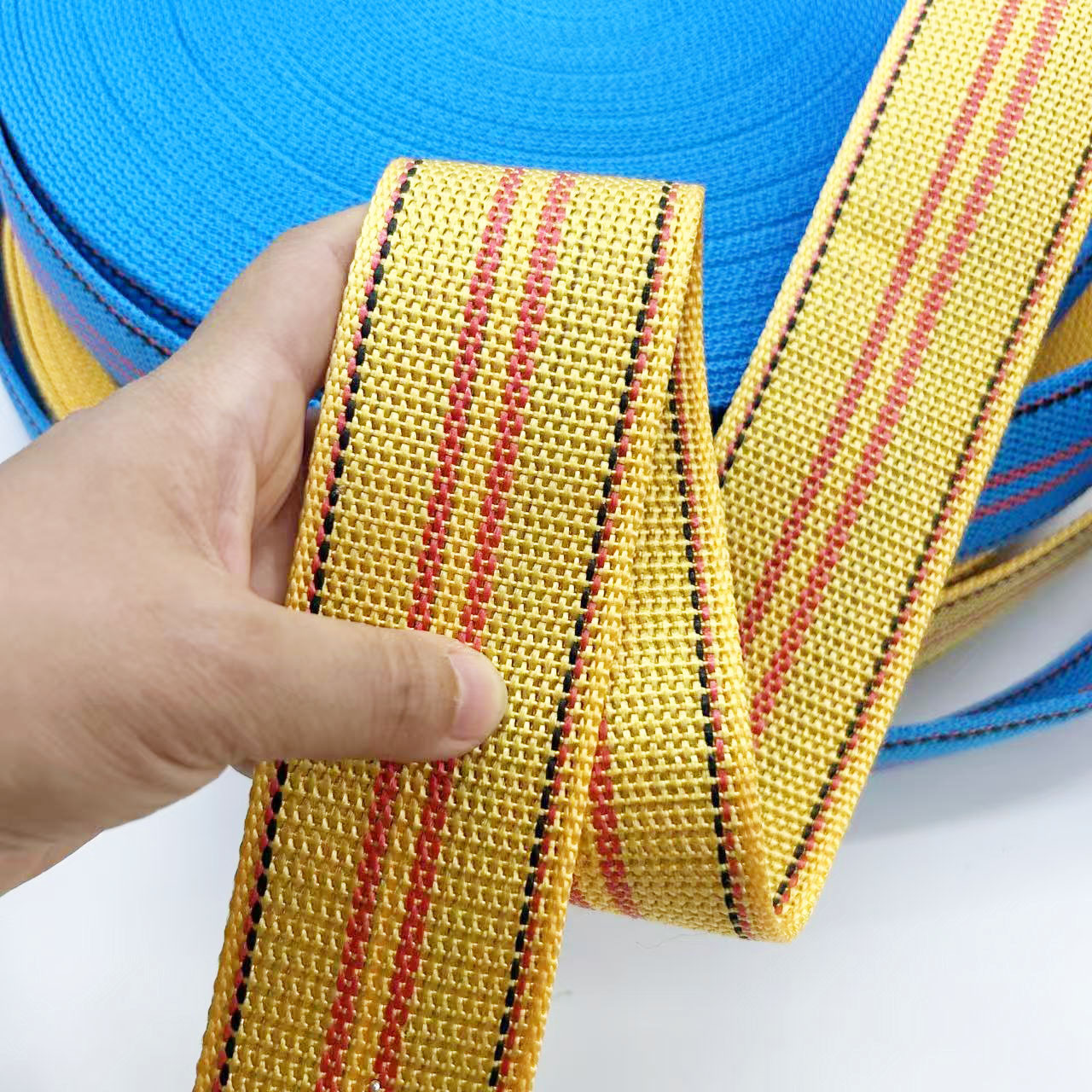 Widened cargo tensioning rope, vehicle-mounted cargo binding strap, flat strap, container vehicle-mounted fixed woven strap, cargo rope