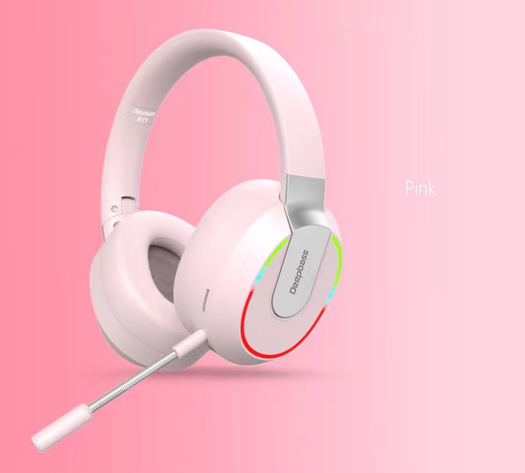 Sınır ötesi yeni kablosuz oyun Bluetooth kulaklığı, ağır bas ve mikrofonlu kulak üstü düşük gecikmeli kulaklık R11 - 9