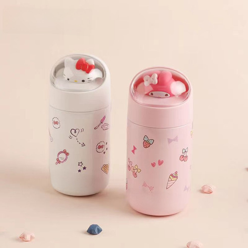 Sanrio Landscape Figure Insulated Cup Cute Cartoon High-Quality Corgi Dog Unisex Stainless Steel Portable Water Cup