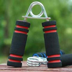A-type hand gripper, dual-color foam handle, household fitness finger exercise, spring steel foam gripper wholesale