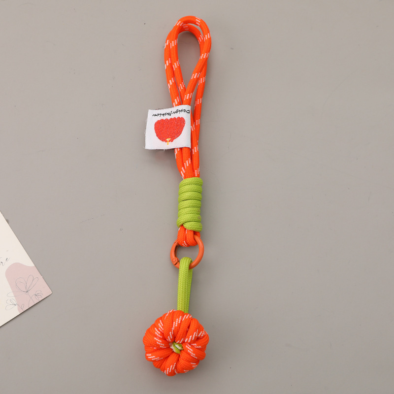 幸運と祝福のカボチャ織り携帯電話ストラップ diy キーホルダーロープアクセサリー小さなギフトファッションバッグペンダント|undefined