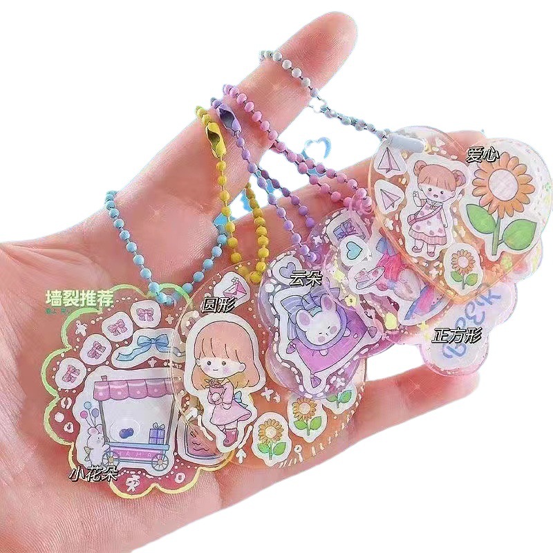 Original lindo dibujos animados Goo tarjeta pegatinas láser pegatinas coreano diario de los niños decoración DIY Goo placa pegatinas al por mayor