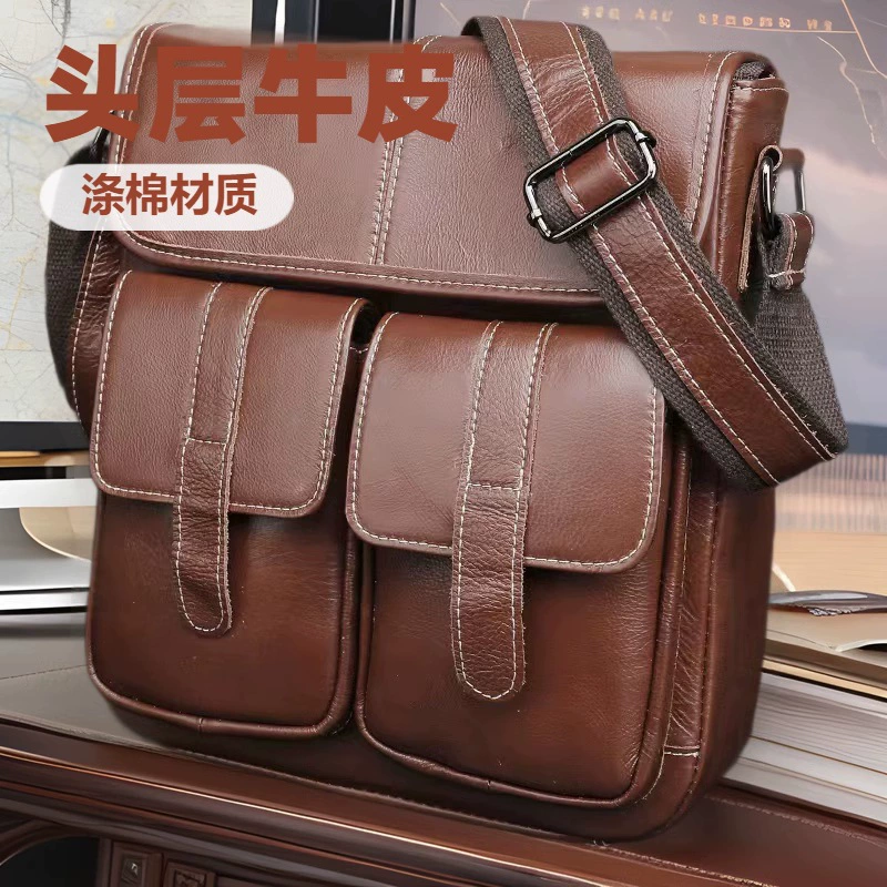 (Торговля через границу), мужская кожаная одно bag для отдыха, выделанная