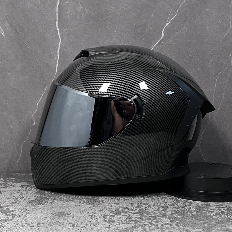 LVS casco de la motocicleta estándar nacional de los hombres y las mujeres del casco completo de doble lente de invierno motocicleta eléctrica Bluetooth cabeza Gris Cuatro Estaciones