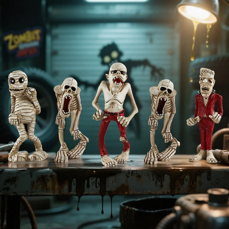  New Mummy Corpse Vampire Resin Ornaments Halloween Desktop Atmosphere Decorations Funny Decorations