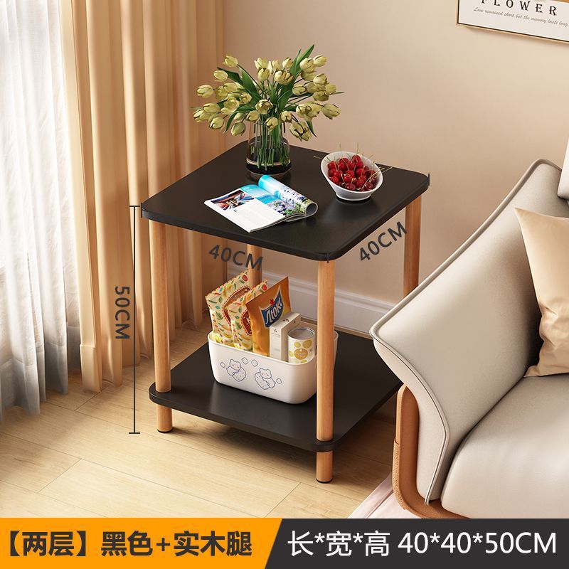 Sofá de mesa de té sala de estar pequeño gabinete de mesa de cabecera móvil gabinete de mesa lateral simple alquiler de mesa cuadrada