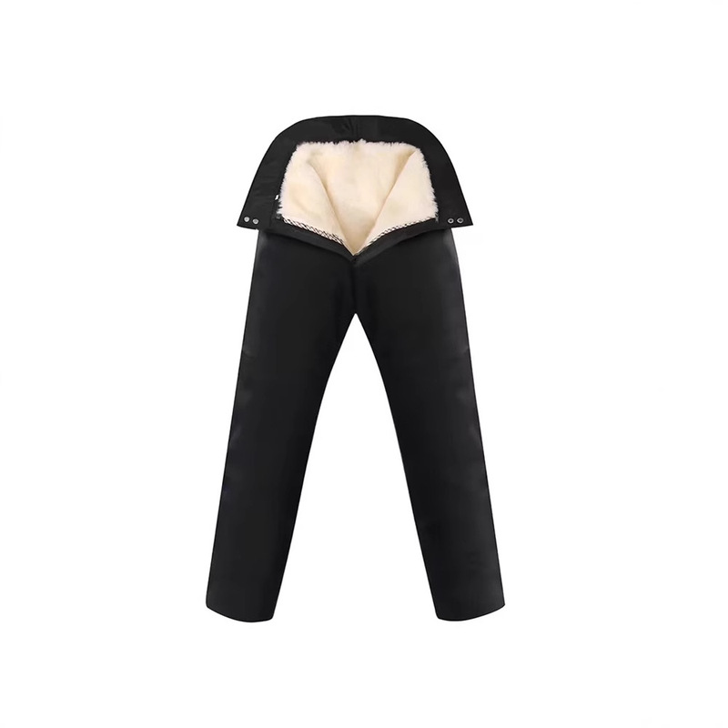 Factory wholesale sheep shear fur removable live inside men's casual leather pants Factory wholesale sheep shear fur removable live inside men's casual leather pants