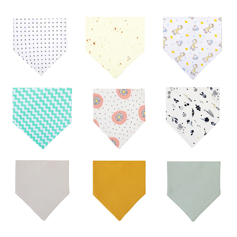 Children's cotton universal solid color eating bib for new born