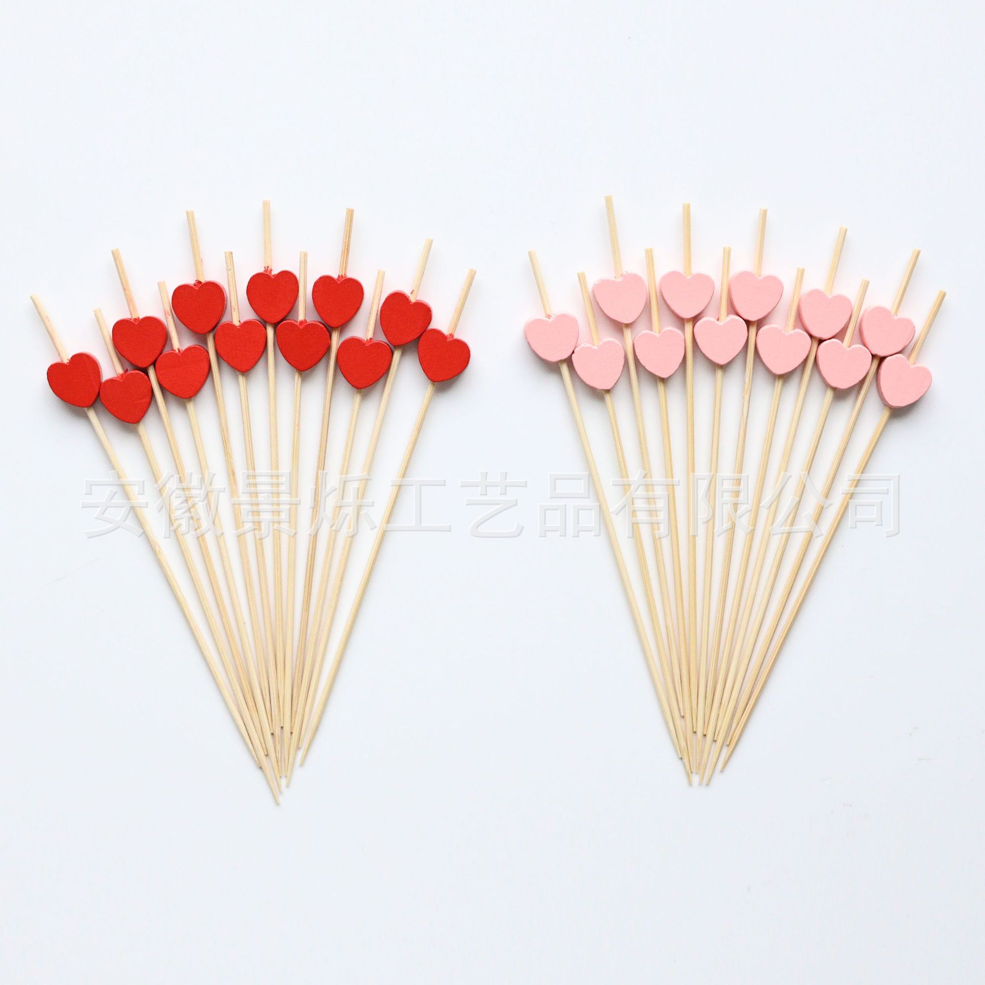 Palillos de Bambú con Corazón para Fruta para Día de San Valentín y Fiestas