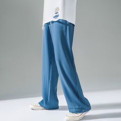 Street Fashion New Trend Hip-Hop Youth Popular Loose Stretch Casual Men's Sports Plain Simple Chiffon Leisure Pants