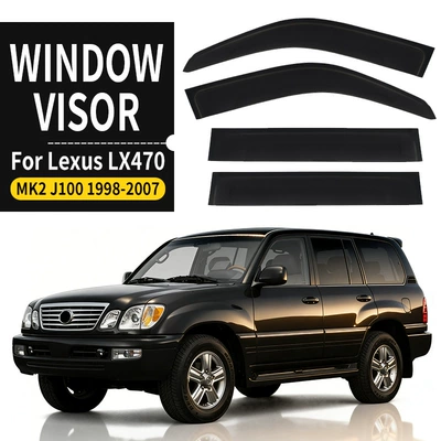 Rain shield — LX500 Window visor - standard-packing-without-logo-lexus-lx470-mk2-j100-1998-2007-no-bright-strips-wb-rain-shield