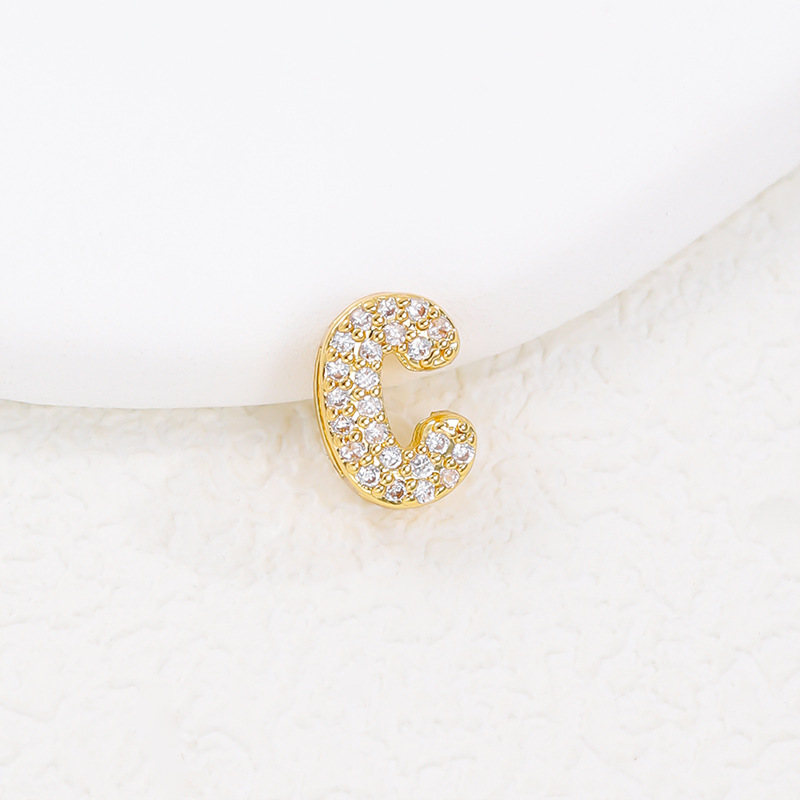 2g Weight Pendant Jewelry Making Type Zircon Inlay Material Charms, Necklace Classification 1 Piece Quantity Copper Material Letter, Word Pattern All Seasons Season Cute, Classic Style Style 1 Piece Copper Zircon Letter Word Pendant Charms Necklace 5