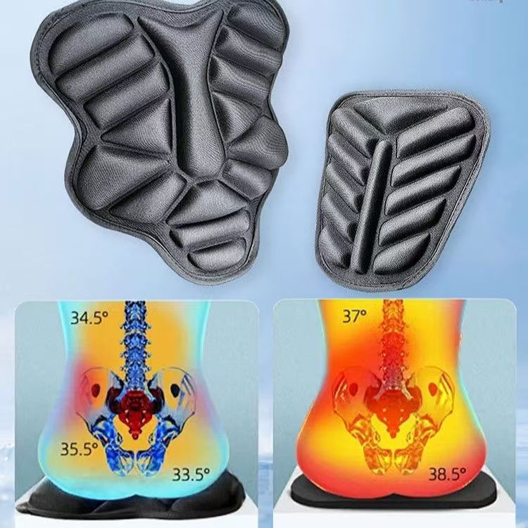 Electric Motorcycle 3D Shock-Absorbing Seat Cushion Cover, Heat-Insulating and Sun-Proof, Suitable for All Seasons, Electric Bike Seat Cushion for Long-Distance Riding