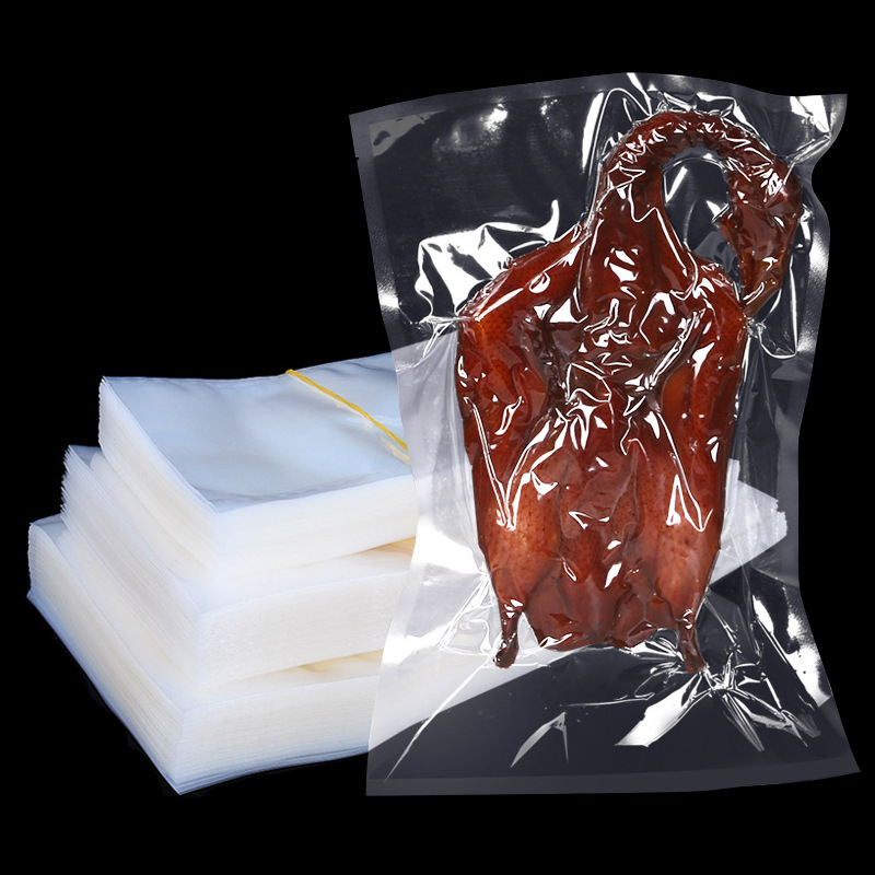 Bolsa de envasado al vacío sellada de tres lados transparente Yingcai en stock bolsa de pollo asado de plástico brillante de grado alimenticio compuesto sellado al por mayor