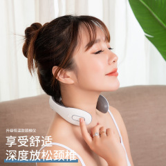 新款智能頸椎按摩儀電動家用頸椎按摩器肩頸脈衝熱敷理療護頸儀