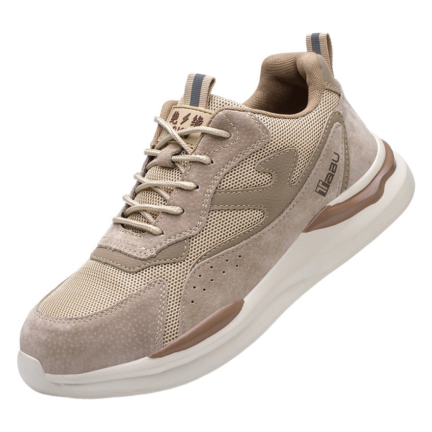Zapatos de trabajo ultraligeros para hombres, zapatos de trabajo transpirables y cómodos con suela suave, anti-golpe, anti-perforación, aislamiento cómodo y protección de seguridad para el sitio de construcción