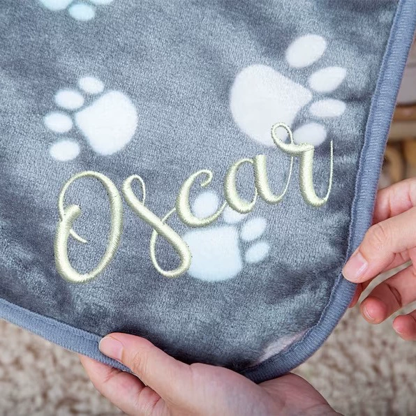 Похвальная эмблема Etsy вышиванная blanket четыре сезона универсальная кошка и собака плед утолщённый борт когти печать плед