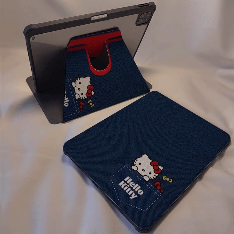 Cowboy Kitty Rotating iPad Air 6/7/8 Tablet 10/11/12 Generation Protective Case Pro 11inch A16 Protective Cover Cowboy Kitty Rotating iPad Air 6/7/8 Tablet 10/11/12 Generation Protective Case Pro 11inch A16 Protective Cover