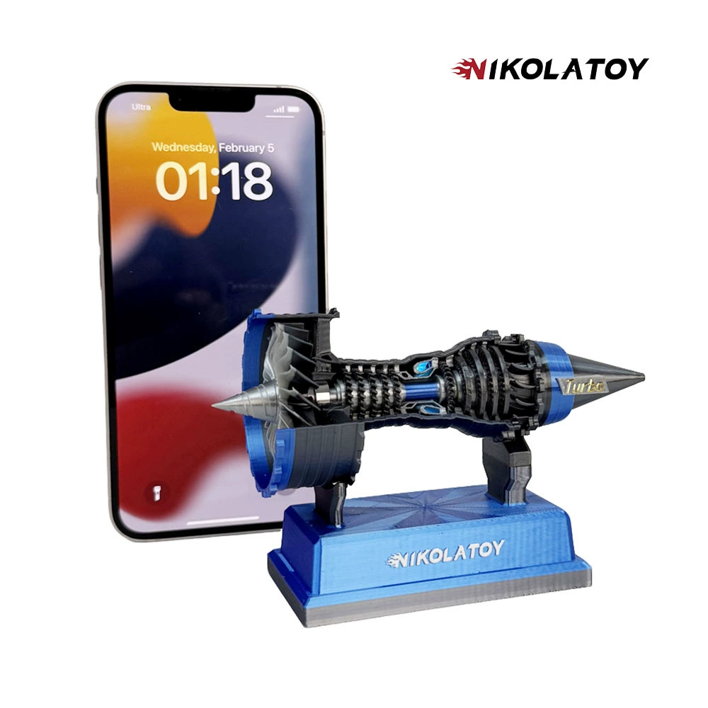 NIKOLATOY Aviation Engine Mini Model Trent900 aircraft turbofan engine model can be started