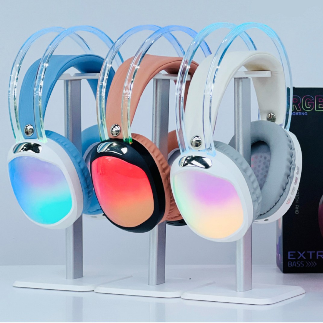 Nuevos auriculares Bluetooth PG920 calientes auriculares inalámbricos auriculares RGB luminosos tarjeta de enchufe para correr auriculares deportivos