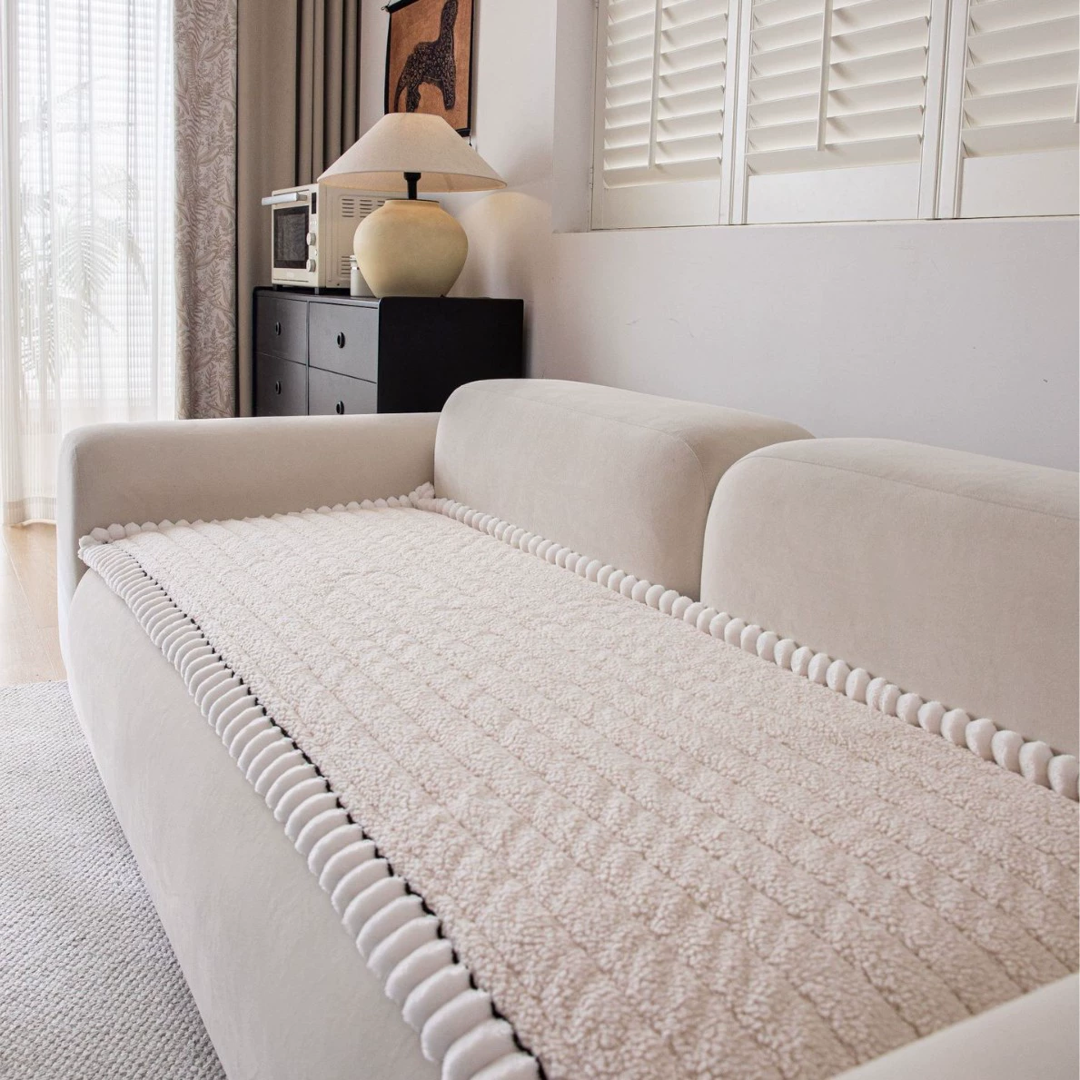 Winter sofa, plush modern non-slip pillow