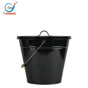 Practical Choice Galvanized Iron Household Fireplace Ash Bucket Egg-Shaped Appearance with Dust-Proof Cover