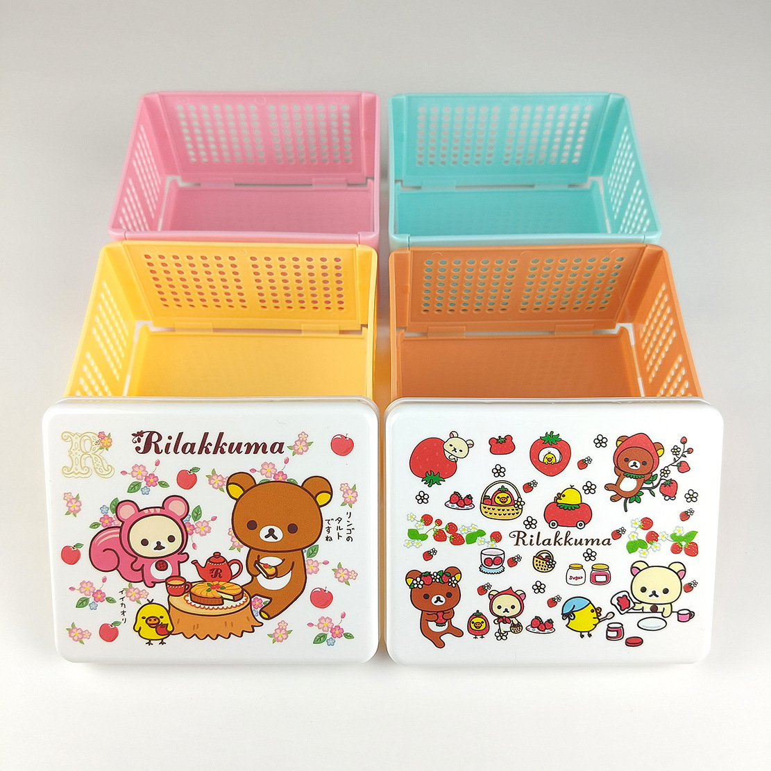 轻松熊Rilakkuma折叠收纳盒便携文具储物桌面卡通可爱寿司PP