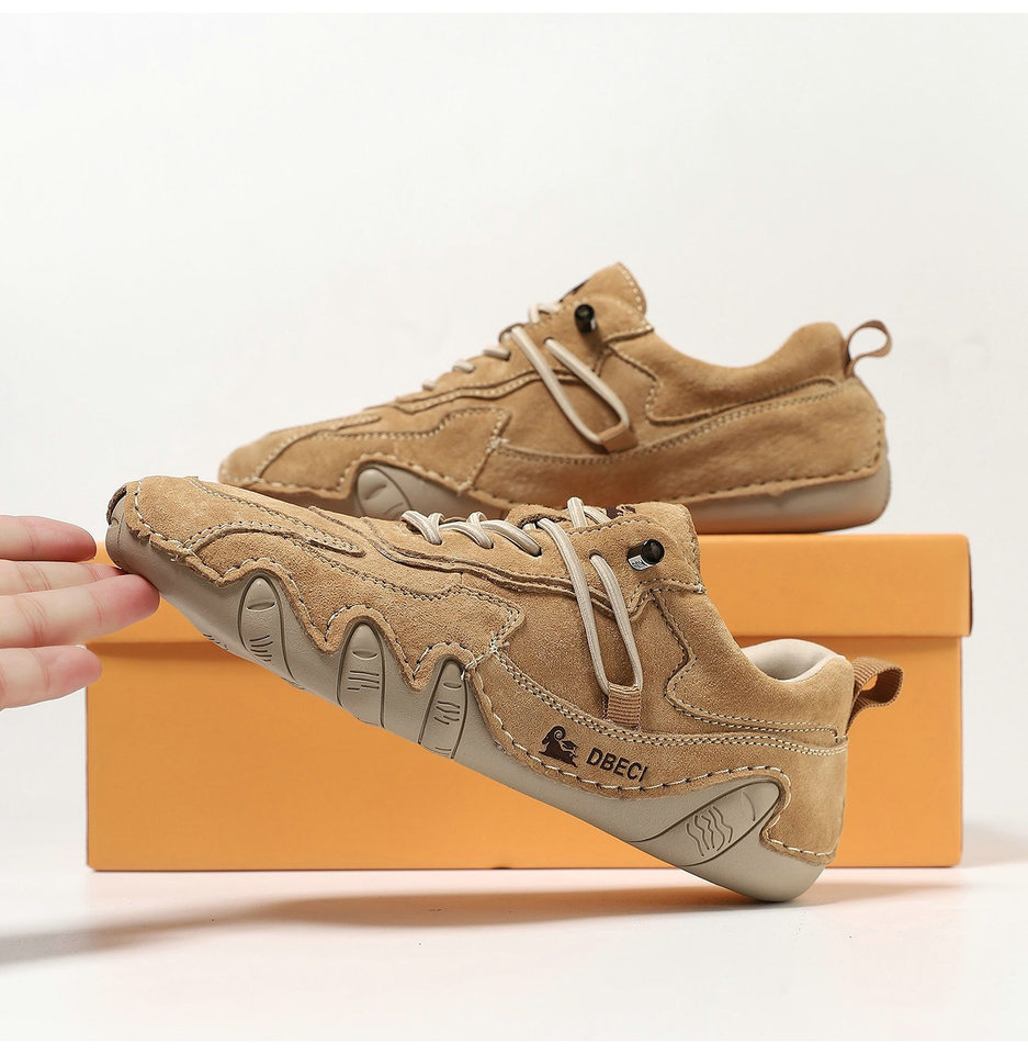Giày thể thao da thật unisex cổ thấp mũi tròn, đế cao su, phong cách năng động — 662-3 mặt Da Màu Hồng, 662-3 mặt da màu cát, 662-3 mặt da màu nâu, 662-3 mặt da màu xám chi tiết 44