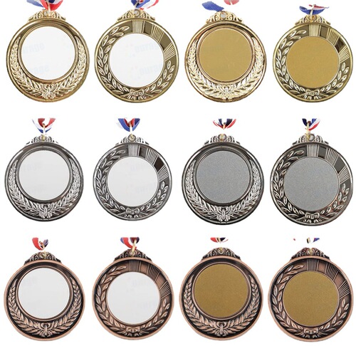 Customizable blank heat transfer aluminum medal marathon metal paint competition award medal sports event