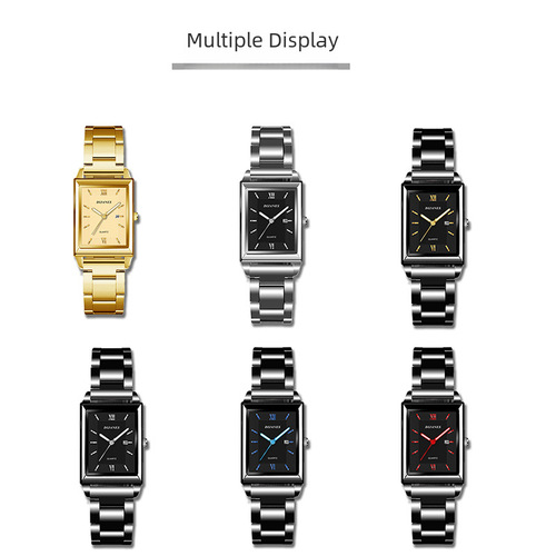 Cross-border new steel band men's watch business fashion luminescent calendar automatic quartz watch wholesale