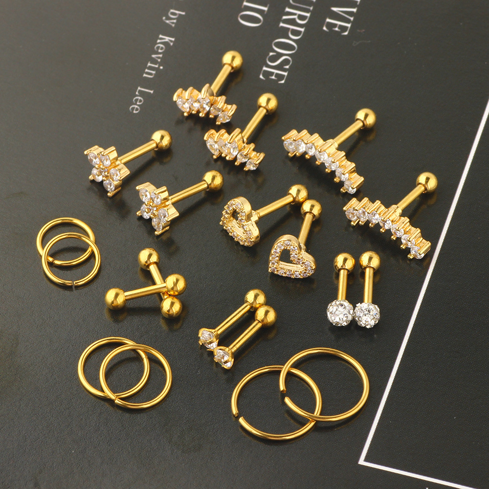 16G labret stud size and finish detail