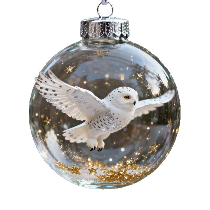 Nuevo árbol de Navidad acrílico colgante de decoración Nature 's Birds Crystal Glass O