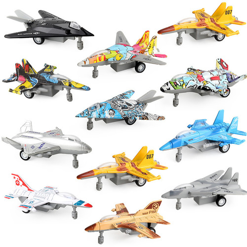 Foreign trade toys wholesale children's toys little boy simulation alloy aircraft model military fighter toy ornaments
