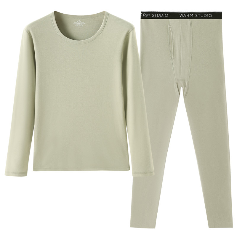 Ropa interior térmica para hombres de otoño e invierno Calentamiento catiónico Antibacteriano Ropa abrigada Espesar Ropa de otoño para estudiantes Traje de pantalones largos