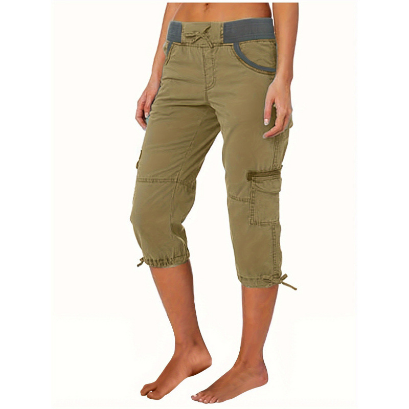 T 9945 Elastic Waist Cargo Capris Elastic Waist Workwear Capris Aliexpress New Style T 9945 Elastic Waist Cargo Capris Elastic Waist Workwear Capris Aliexpress New Style