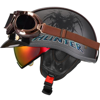Motosiklet kaskı (dəbilqə) — Helmet Japanese Scoop Helmet - sub-grey-demon-hunter-aurora-red-mirror-bronze-mirror-m