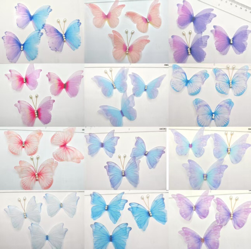 7cm butterfly double sticky drill sticky belly shoes clothing accessories DIY accessories accessories photography decoration