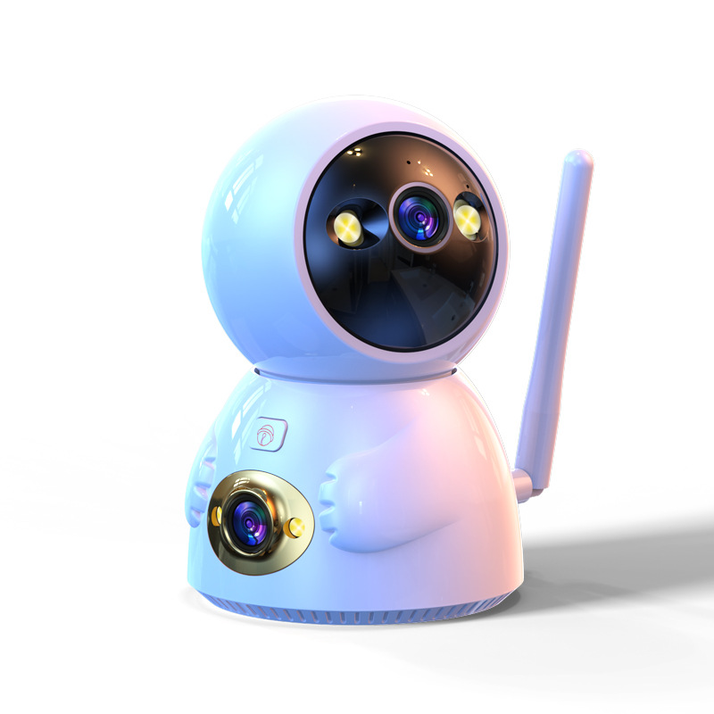 Dual lens dual screen 360 degrees 4G surveillance camera home indoor wifi HD 1080p home camera