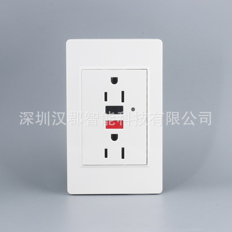Enchufe de protección contra fugas estándar estadounidense GFCI 118 tipo 15A, 110-250V