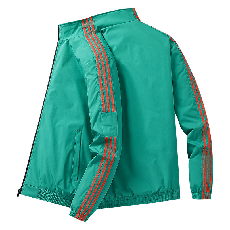 Adidas Spring and Autumn Three-Stripe Jacket for Men, Sports Casual Windproof Loose Jacket, Versatile Trendy Top
