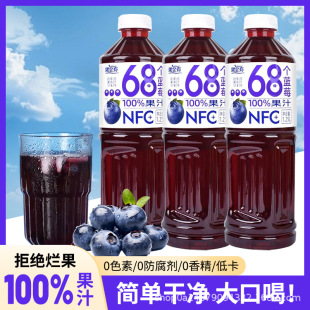 100% Blueberry Mango Juice, 4 Flavors, No Additives, Fruit and Vegetable Juice Drink, Family Gathering Sharing Pack, Fruit