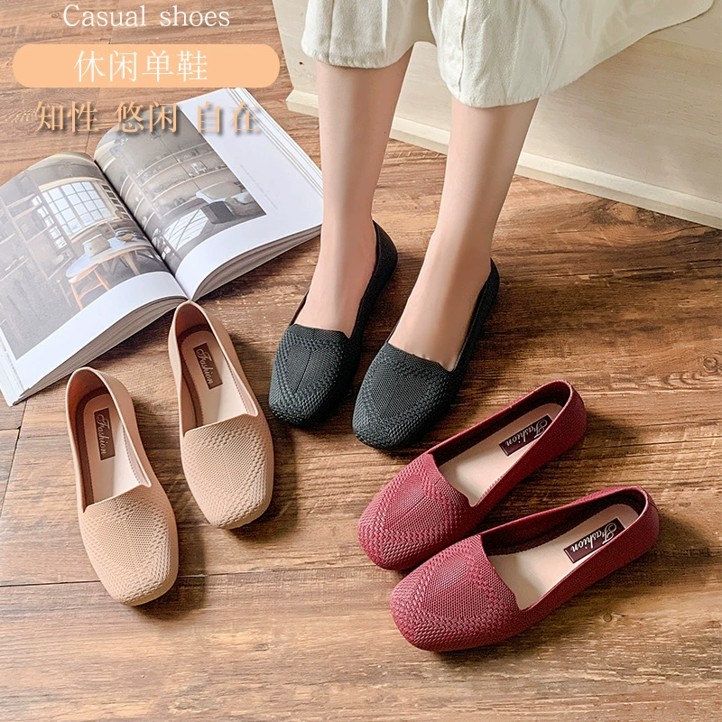 Новая Повседневная пластиковая весенне-Осенняя мода с мелким ртом, плоская подошва, кухонная работа, короткие резиновые сапоги, обувь для медсестер с плоской подошвой, обувь для мам