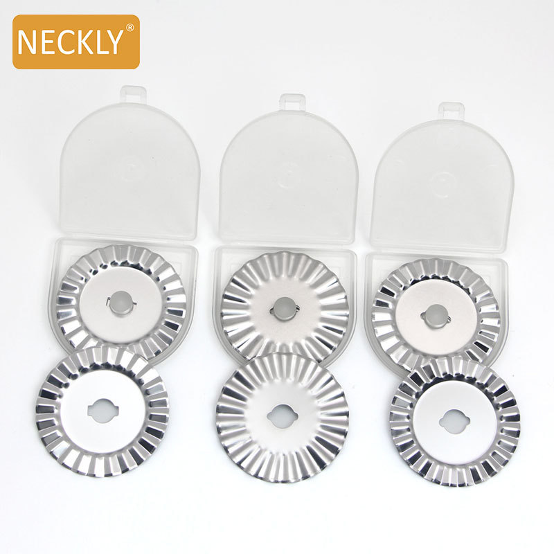 亚马逊厂家拼布轮刀 光滑锋利圆刀片切纸刀 布料手动切割刀片