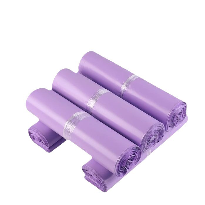 Chuanglijie material nuevo, bolsa de embalaje de plástico grueso morado, bolsa de embalaje al por mayor, bolsa de mensajería de color al por mayor