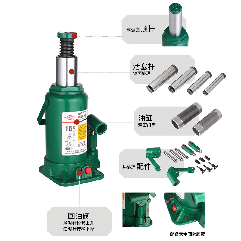 Gato hidráulico vertical gato hidráulico manual en stock suministro portátil coche vertical Jack