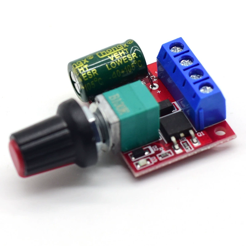 Регулятор скорости двигателя CA-105A 5A 4.5-35V PWM модуль DC мотора с индикатором уровня светодиода