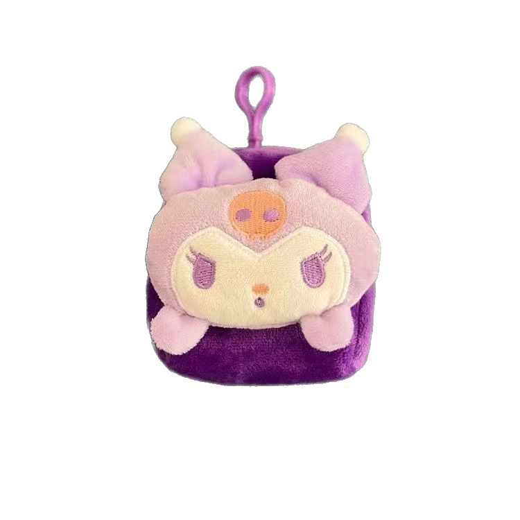 Hermoso bolso de peluche cuadrado Sanliou bolso de cambio de dibujos animados Jade Gui perro llavero colgante bolsa de monedas bolsa de almacenamiento damas