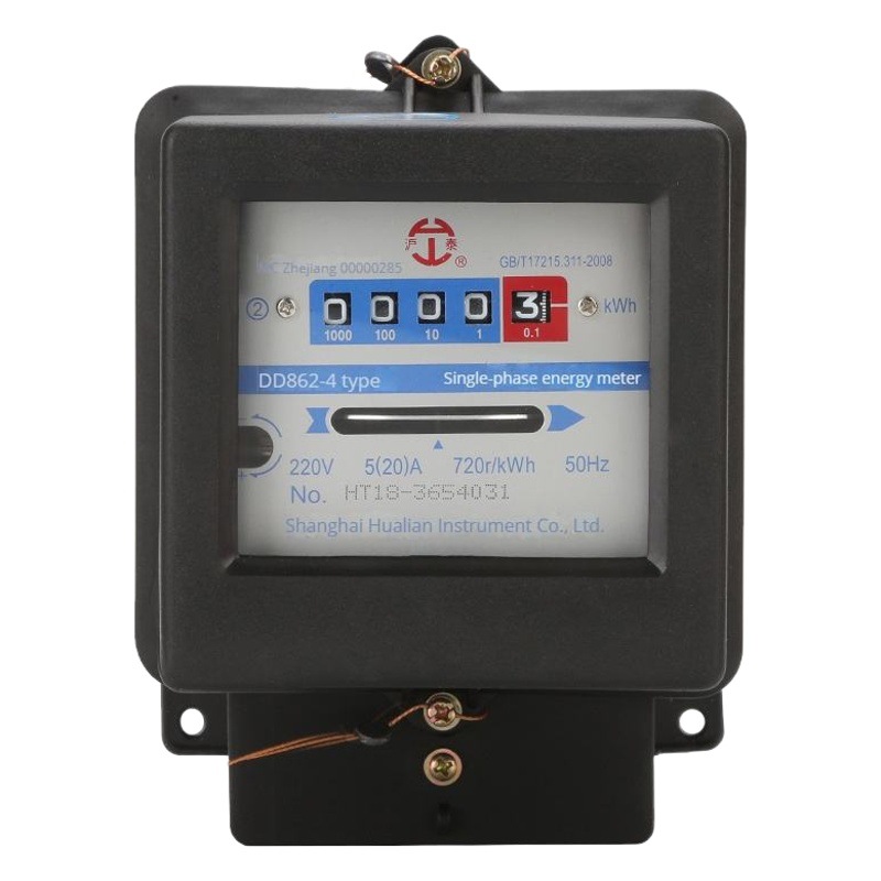 Medidor de electricidad mecánico de una sola cámara de comercio exterior DD862 medidor de electricidad antiguo de alquiler doméstico medidor de electricidad industrial de alta precisión 220V